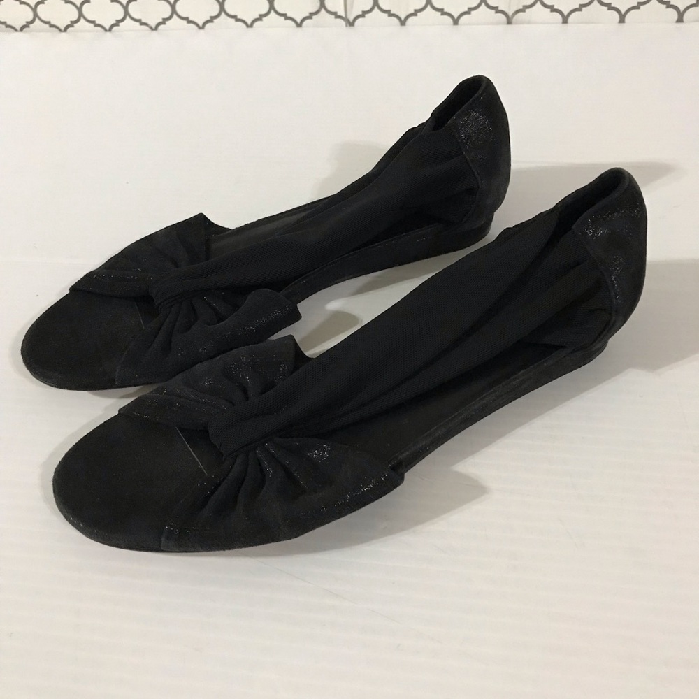 Donald J Pliner Black Bow Front Women's Flats Size 7.5M